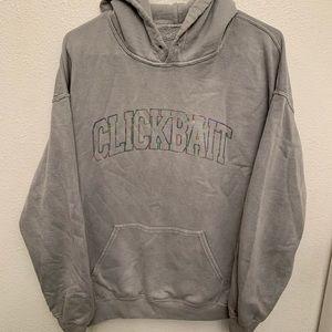 Clickbait hoodie, Grey, Large